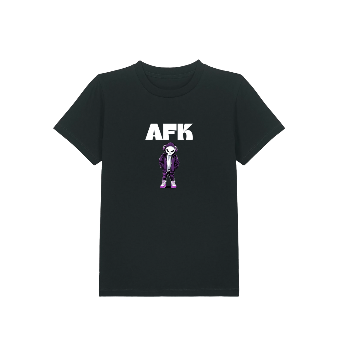 Black Printed Kids T-Shirt