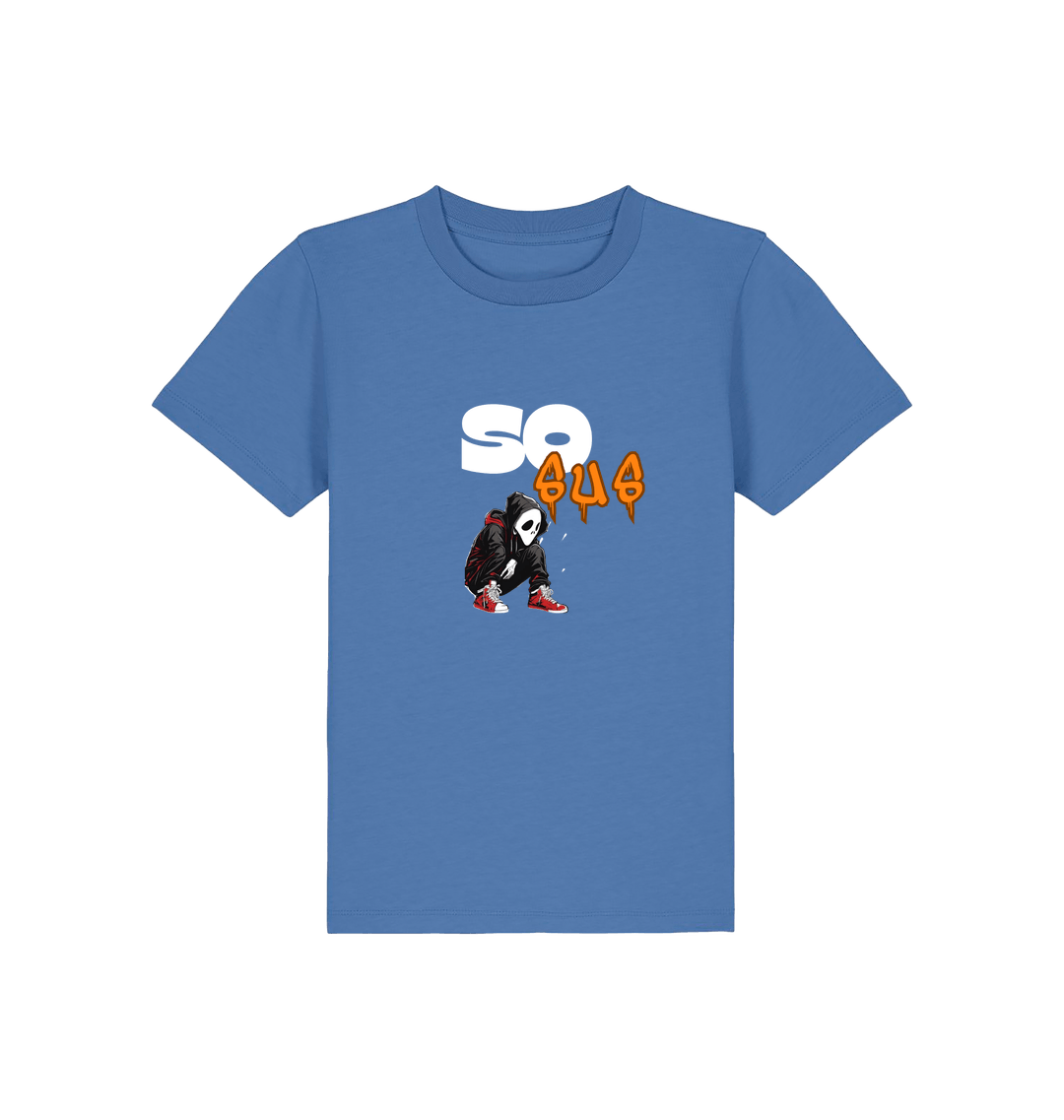 Bright Blue Printed Kids T-Shirt