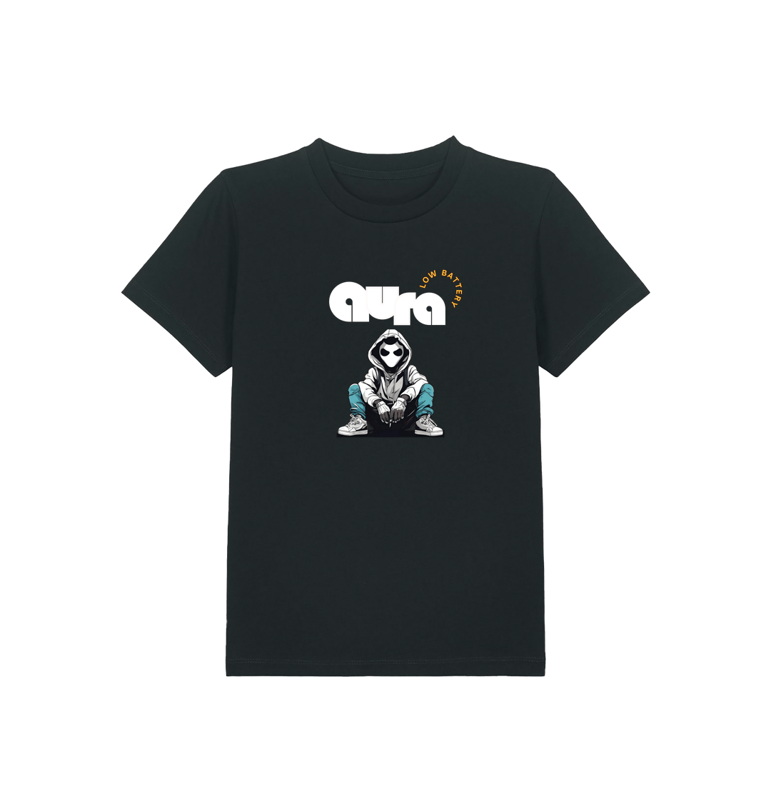Black Printed Kids T-Shirt