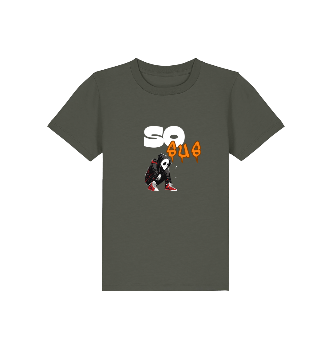 Khaki Printed Kids T-Shirt