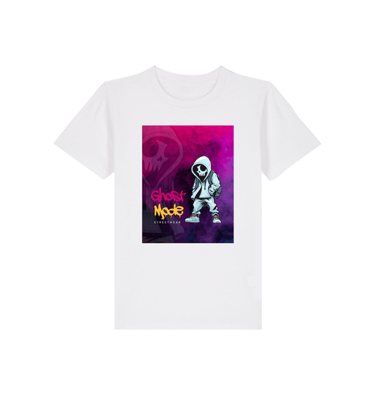 White Printed Kids T-Shirt