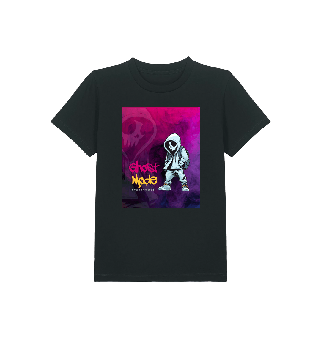 Black Printed Kids T-Shirt