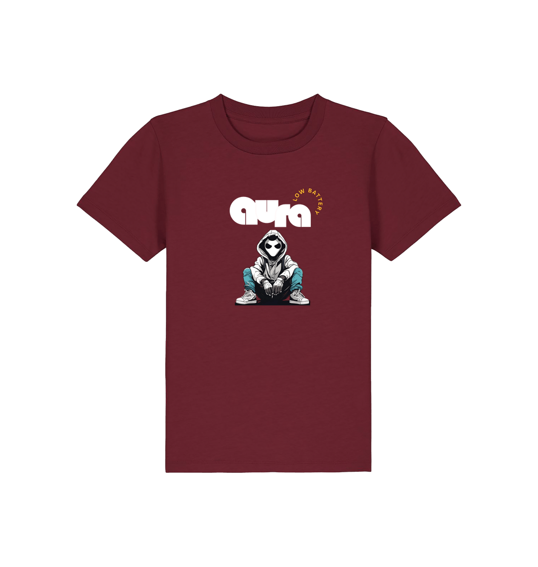 Burgundy Printed Kids T-Shirt