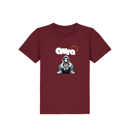 Burgundy Printed Kids T-Shirt