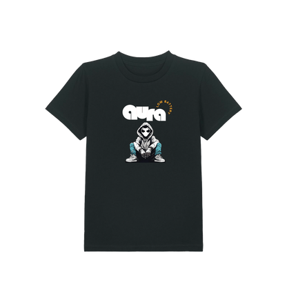 Black Printed Kids T-Shirt