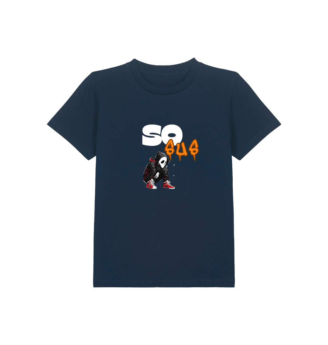 French Navy Printed Kids T-Shirt