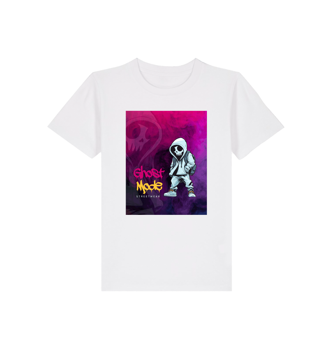 White Printed Kids T-Shirt